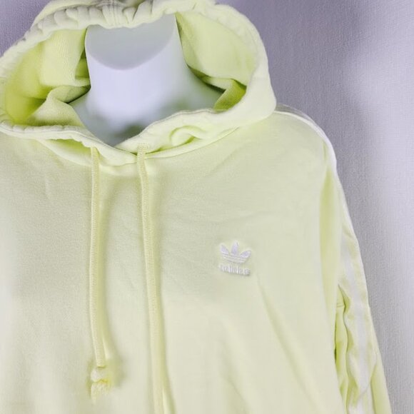 Adidas Women's Lime Yellow Long Sleeve Casual Pullover Hoodie Size M - Picture 5 of 8